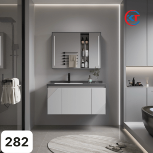 Bộ tủ , chậu âm, bàn đá gương mã KT LV3911