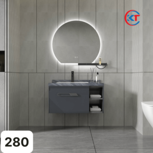 Bộ tủ , chậu âm, bàn đá gương mã KT LV3912