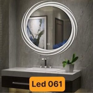 Gương cảm ứng đèn led tròn hoạt tiết KT GU04